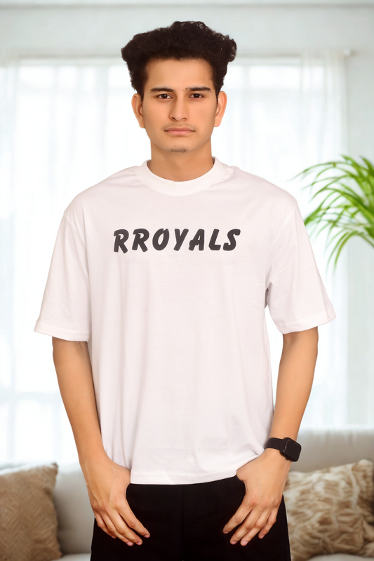 RROYALS “Push Your Limit” Oversized White T-Shirt – Unisex Streetwear