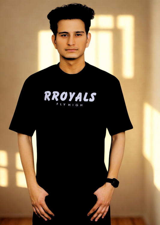 RROYALS Oversize Black T-Shirt
