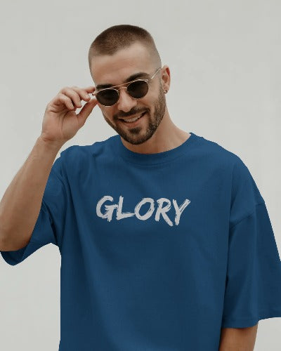 RROYALS “GLORY” Oversized Navy Blue T-Shirt – Unisex Streetwear Essential